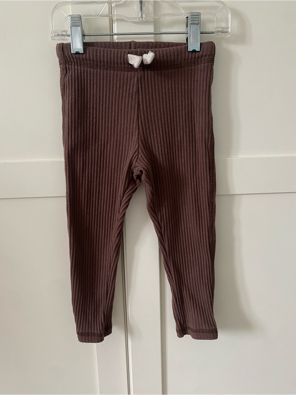 Zara Girls Brown Ribbed Leggings | Fall Casual Cozy | 2T